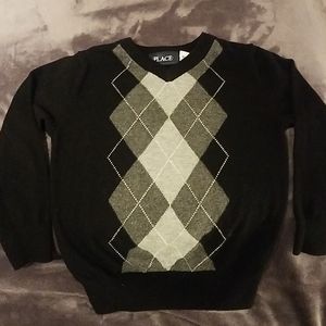 PLACE  - Boys Argyle Sweater Size Small